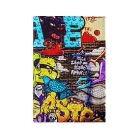Обложка для паспорта матовая кожа с принтом Граффити в Курске, натуральная матовая кожа | размер 19,3 х 13,7 см; прозрачные пластиковые крепления | Тематика изображения на принте: арт | город | стена