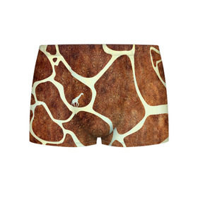 Мужские трусы 3D с принтом Жирафик в Курске, 50% хлопок, 50% полиэстер | классическая посадка, на поясе мягкая тканевая резинка | жираф | жирафик | текстуры