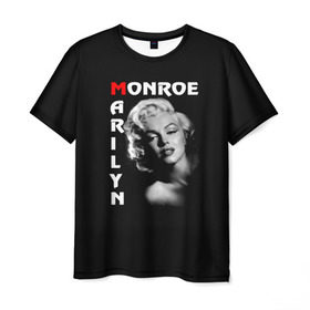 Мужская футболка 3D с принтом Мерилин Монро в Курске, 100% полиэфир | прямой крой, круглый вырез горловины, длина до линии бедер | Тематика изображения на принте: marilyn monroe | кинозвезда | мерилин монро