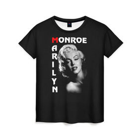 Женская футболка 3D с принтом Мерилин Монро в Курске, 100% полиэфир ( синтетическое хлопкоподобное полотно) | прямой крой, круглый вырез горловины, длина до линии бедер | marilyn monroe | кинозвезда | мерилин монро