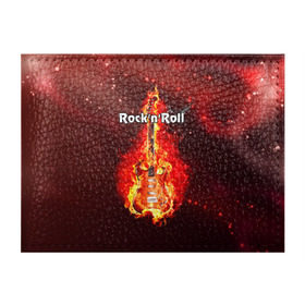 Обложка для студенческого билета с принтом Rock`n`Roll в Курске, натуральная кожа | Размер: 11*8 см; Печать на всей внешней стороне | Тематика изображения на принте: rocknroll | гитара | музыка | рок