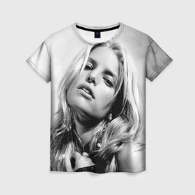 Женская футболка 3D с принтом Джессика Симпсон в Курске, 100% полиэфир ( синтетическое хлопкоподобное полотно) | прямой крой, круглый вырез горловины, длина до линии бедер | jessica ann simpson | актриса | американская певица | джессика энн симпсон | телеведущая и дизайнер