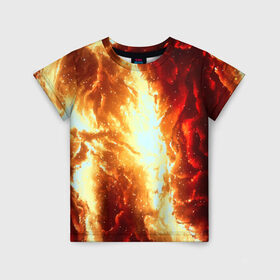 Детская футболка 3D с принтом Nebula в Курске, 100% гипоаллергенный полиэфир | прямой крой, круглый вырез горловины, длина до линии бедер, чуть спущенное плечо, ткань немного тянется | Тематика изображения на принте: вселенная | галатика | звезды