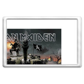Магнит 45*70 с принтом Iron Maiden в Курске, Пластик | Размер: 78*52 мм; Размер печати: 70*45 | iron maiden | rock | рок | череп