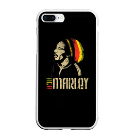 Чехол для iPhone 7Plus/8 Plus матовый с принтом Bob Marley в Курске, Силикон | Область печати: задняя сторона чехла, без боковых панелей | Тематика изображения на принте: bob marley | боб марли | музыка | регги | ямайка