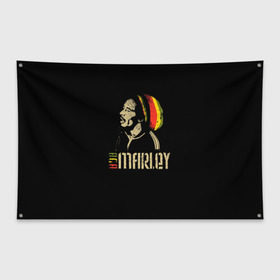 Флаг-баннер с принтом Bob Marley в Курске, 100% полиэстер | размер 67 х 109 см, плотность ткани — 95 г/м2; по краям флага есть четыре люверса для крепления | bob marley | боб марли | музыка | регги | ямайка