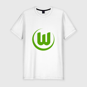 Мужская футболка премиум с принтом Вольфсбург в Курске, 92% хлопок, 8% лайкра | приталенный силуэт, круглый вырез ворота, длина до линии бедра, короткий рукав | wolfsburg | футбол