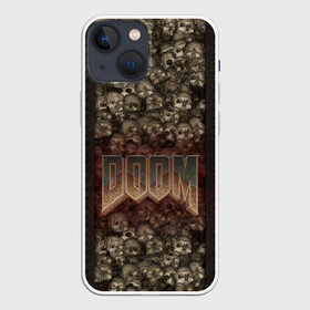 Чехол для iPhone 13 mini с принтом Doom classik 2 в Курске,  |  | Тематика изображения на принте: заклепки | метал | череп