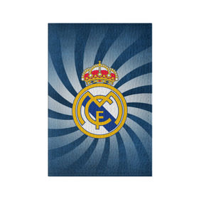 Обложка для паспорта матовая кожа с принтом Реал Мадрид в Курске, натуральная матовая кожа | размер 19,3 х 13,7 см; прозрачные пластиковые крепления | real madrid | реал мадрид | футбол