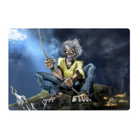 Магнитный плакат 3Х2 с принтом FISHING в Курске, Полимерный материал с магнитным слоем | 6 деталей размером 9*9 см | iron maiden | rock | рок | череп