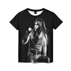 Женская футболка 3D с принтом Sing в Курске, 100% полиэфир ( синтетическое хлопкоподобное полотно) | прямой крой, круглый вырез горловины, длина до линии бедер | iron maiden | rock | рок | череп