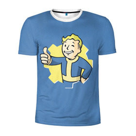 Мужская футболка 3D спортивная с принтом Fallout в Курске, 100% полиэстер с улучшенными характеристиками | приталенный силуэт, круглая горловина, широкие плечи, сужается к линии бедра | fallout | фалаут