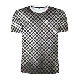 Мужская футболка 3D спортивная с принтом Silver style в Курске, 100% полиэстер с улучшенными характеристиками | приталенный силуэт, круглая горловина, широкие плечи, сужается к линии бедра | Тематика изображения на принте: club | клуб | серебро | стиль