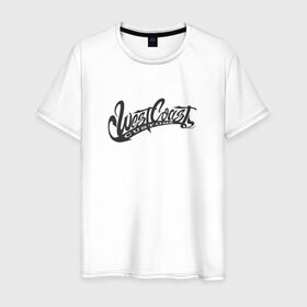 Мужская футболка хлопок с принтом West Coast Customs в Курске, 100% хлопок | прямой крой, круглый вырез горловины, длина до линии бедер, слегка спущенное плечо. | 2pac | gangsta | rap | snoop | tupac | вэст | запад | рэп