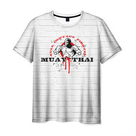 Мужская футболка 3D с принтом Muay thai 7 в Курске, 100% полиэфир | прямой крой, круглый вырез горловины, длина до линии бедер | muay thai