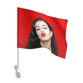Флаг для автомобиля с принтом Charli XCX в Курске, 100% полиэстер | Размер: 30*21 см | charli xcx | charlotte emma aitchison | автор песен | британская | певица | шарлотта эмма эйтчисон