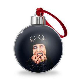 Ёлочный шар с принтом Mаrilyn Manson в Курске, Пластик | Диаметр: 77 мм | mаrilyn manson