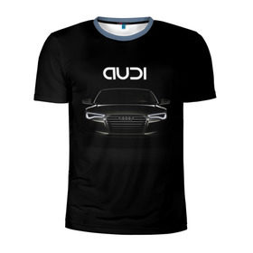 Мужская футболка 3D спортивная с принтом AUDI в Курске, 100% полиэстер с улучшенными характеристиками | приталенный силуэт, круглая горловина, широкие плечи, сужается к линии бедра | audi | авто | автомобиль | ауди