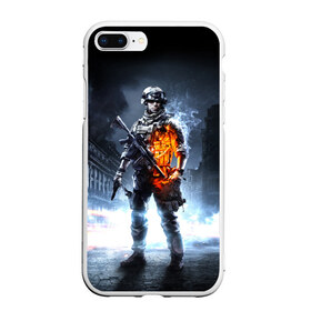 Чехол для iPhone 7Plus/8 Plus матовый с принтом Battlefield в Курске, Силикон | Область печати: задняя сторона чехла, без боковых панелей | 3 | battlefield | батла | игра