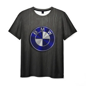 Мужская футболка 3D с принтом bmw в Курске, 100% полиэфир | прямой крой, круглый вырез горловины, длина до линии бедер | bmw | бмв | лого | логотип