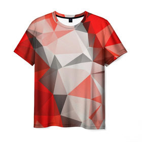 Мужская футболка 3D с принтом Грани в Курске, 100% полиэфир | прямой крой, круглый вырез горловины, длина до линии бедер | art | грани. искусство | кубизм | оптическая иллюзия