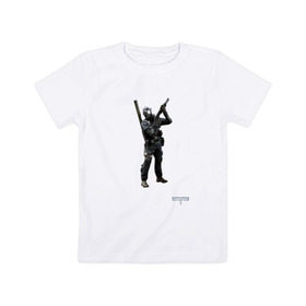 Детская футболка хлопок с принтом Инженер 2 в Курске, 100% хлопок | круглый вырез горловины, полуприлегающий силуэт, длина до линии бедер | Тематика изображения на принте: battlefield | engineer | батлфилд | инженер | солдат