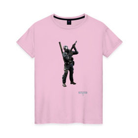 Женская футболка хлопок с принтом Инженер 2 в Курске, 100% хлопок | прямой крой, круглый вырез горловины, длина до линии бедер, слегка спущенное плечо | battlefield | engineer | батлфилд | инженер | солдат