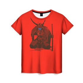 Женская футболка 3D с принтом Ронин в Курске, 100% полиэфир ( синтетическое хлопкоподобное полотно) | прямой крой, круглый вырез горловины, длина до линии бедер | ронин | самурай | япония