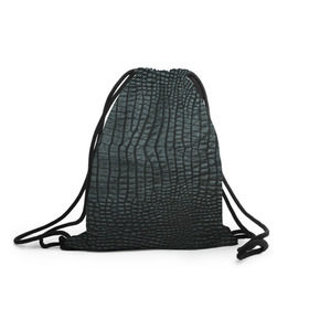 Рюкзак-мешок 3D с принтом Кожа крокодила в Курске, 100% полиэстер | плотность ткани — 200 г/м2, размер — 35 х 45 см; лямки — толстые шнурки, застежка на шнуровке, без карманов и подкладки | кожа | кожа крокодила