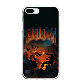 Чехол для iPhone 7Plus/8 Plus матовый с принтом Doom 2 в Курске, Силикон | Область печати: задняя сторона чехла, без боковых панелей | минотавр