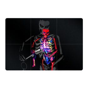 Магнитный плакат 3Х2 с принтом Скелет в Курске, Полимерный материал с магнитным слоем | 6 деталей размером 9*9 см | bodyart | faceart | helloween | аквагрим | боди арт | бодиарт | замок | ключ | неоновый | свет | сердце | скелет | фейсарт | хэллоуин | череп