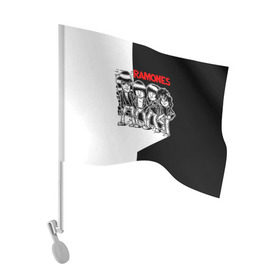 Флаг для автомобиля с принтом Ramones 1 в Курске, 100% полиэстер | Размер: 30*21 см | joey ramone | punk | джоуи рамон | панк | рамонез | рамонес