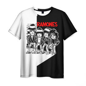 Мужская футболка 3D с принтом Ramones 1 в Курске, 100% полиэфир | прямой крой, круглый вырез горловины, длина до линии бедер | joey ramone | punk | джоуи рамон | панк | рамонез | рамонес