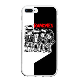Чехол для iPhone 7Plus/8 Plus матовый с принтом Ramones 1 в Курске, Силикон | Область печати: задняя сторона чехла, без боковых панелей | Тематика изображения на принте: joey ramone | punk | джоуи рамон | панк | рамонез | рамонес