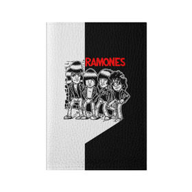 Обложка для паспорта матовая кожа с принтом Ramones 1 в Курске, натуральная матовая кожа | размер 19,3 х 13,7 см; прозрачные пластиковые крепления | joey ramone | punk | джоуи рамон | панк | рамонез | рамонес