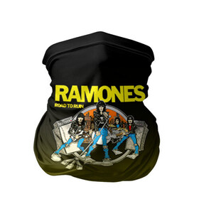 Бандана-труба 3D с принтом Ramones 6 в Курске, 100% полиэстер, ткань с особыми свойствами — Activecool | плотность 150‒180 г/м2; хорошо тянется, но сохраняет форму | 