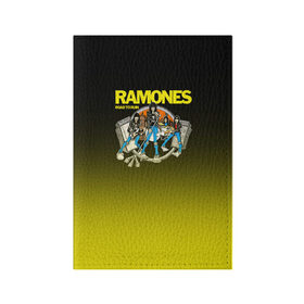 Обложка для паспорта матовая кожа с принтом Ramones 6 в Курске, натуральная матовая кожа | размер 19,3 х 13,7 см; прозрачные пластиковые крепления | Тематика изображения на принте: 