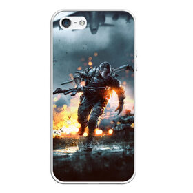 Чехол для iPhone 5/5S матовый с принтом Battlefield в Курске, Силикон | Область печати: задняя сторона чехла, без боковых панелей | battlefield | батла | батлфилд | игра