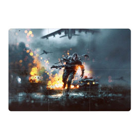 Магнитный плакат 3Х2 с принтом Battlefield в Курске, Полимерный материал с магнитным слоем | 6 деталей размером 9*9 см | battlefield | батла | батлфилд | игра