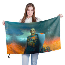 Флаг 3D с принтом Жуков в Курске, 100% полиэстер | плотность ткани — 95 г/м2, размер — 67 х 109 см. Принт наносится с одной стороны | 9 мая | великая отечественная | великая отечественная война | вов | день победы | жуков | маршал | победа