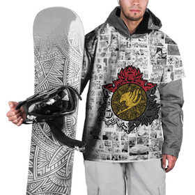 Накидка на куртку 3D с принтом Fairy Tail - Fire & Sky & Iron в Курске, 100% полиэстер |  | Тематика изображения на принте: fairy | tail | грей | лого | логотип | люси | нацу | эрза
