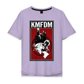 Мужская футболка хлопок Oversize с принтом KMFDM 2013 в Курске, 100% хлопок | свободный крой, круглый ворот, “спинка” длиннее передней части | Тематика изображения на принте: industrial | город | крик