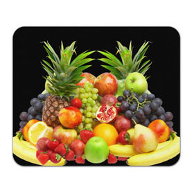 Коврик прямоугольный с принтом Фрукты в Курске, натуральный каучук | размер 230 х 185 мм; запечатка лицевой стороны | ананас | апельсин | арбуз | банан | виноград | гранат | груша | клубника | фрукты | яблоко | ягоды