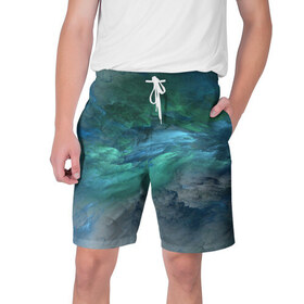 Мужские шорты 3D с принтом Красочные облака в Курске,  полиэстер 100% | прямой крой, два кармана без застежек по бокам. Мягкая трикотажная резинка на поясе, внутри которой широкие завязки. Длина чуть выше колен | 