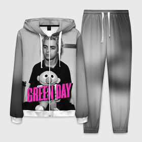 Мужской костюм 3D с принтом Green Day в Курске, 100% полиэстер | Манжеты и пояс оформлены тканевой резинкой, двухслойный капюшон со шнурком для регулировки, карманы спереди | green day | грин дей | зеленый день
