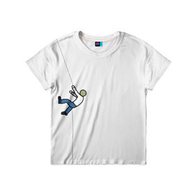 Детская футболка 3D с принтом Скалолаз в Курске, 100% гипоаллергенный полиэфир | прямой крой, круглый вырез горловины, длина до линии бедер, чуть спущенное плечо, ткань немного тянется | рисунок | скалолаз | человечки
