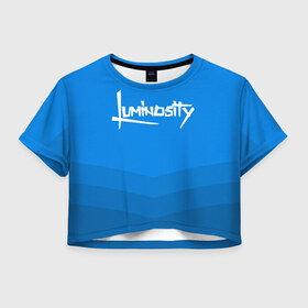 Женская футболка 3D укороченная с принтом Luminosity в Курске, 100% полиэстер | круглая горловина, длина футболки до линии талии, рукава с отворотами | csgo | esports | gaming | lg | luminosity | ксго