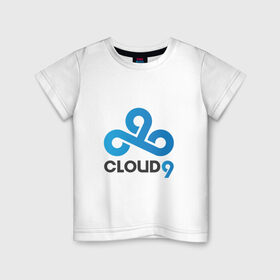 Детская футболка хлопок с принтом Cloud9 в Курске, 100% хлопок | круглый вырез горловины, полуприлегающий силуэт, длина до линии бедер | cld9