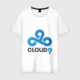 Мужская футболка хлопок с принтом Cloud9 в Курске, 100% хлопок | прямой крой, круглый вырез горловины, длина до линии бедер, слегка спущенное плечо. | Тематика изображения на принте: cld9