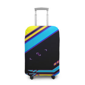Чехол для чемодана 3D с принтом Assimov cky в Курске, 86% полиэфир, 14% спандекс | двустороннее нанесение принта, прорези для ручек и колес | asiimov | counter strike | cs | game | go | sky | игры